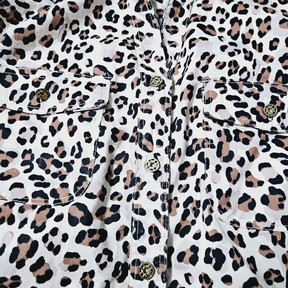 Coral Bay Womens Blouse Multi-Color Size Large Cotton Blend 3/4 Sleeve Stretch - Picture 10 of 12